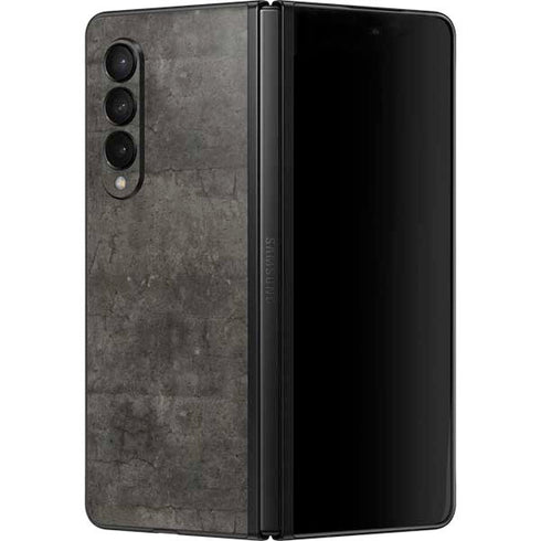 Dark Iron Grey Concrete Galaxy Z Fold3 5G Skin