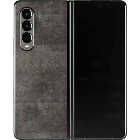 Dark Iron Grey Concrete Galaxy Z Fold3 5G Skin