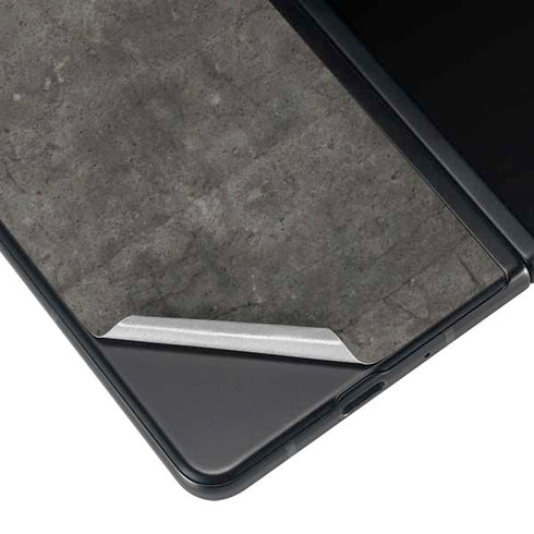 Dark Iron Grey Concrete Galaxy Z Fold3 5G Skin