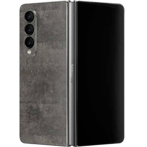 Dark Iron Grey Concrete Galaxy Z Fold4 5G Skin