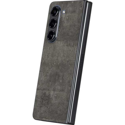 Dark Iron Grey Concrete Galaxy Z Fold5 5G Skin