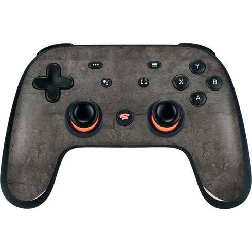 Dark Iron Grey Concrete Google Stadia Controller Skin