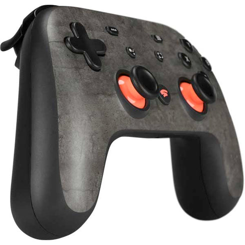 Dark Iron Grey Concrete Google Stadia Controller Skin