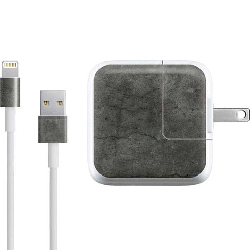 Dark Iron Grey Concrete iPad Charger (10W USB) Skin
