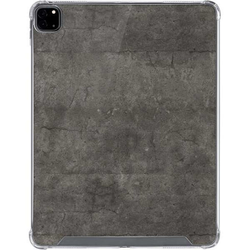 Dark Iron Grey Concrete iPad Pro 12.9in (2020) Clear Case