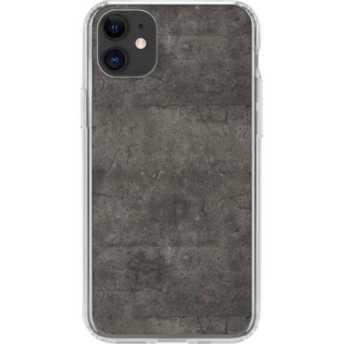 Dark Iron Grey Concrete iPhone 11 Clear Case