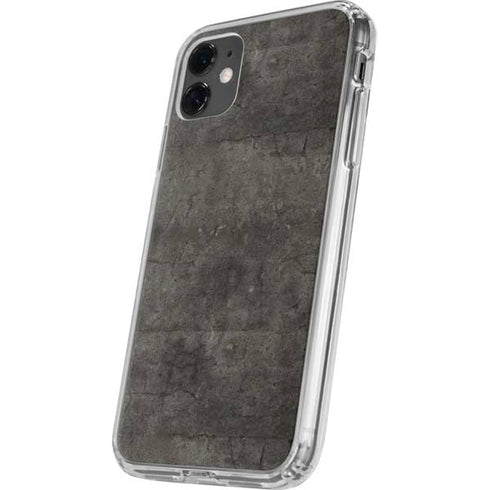 Dark Iron Grey Concrete iPhone 11 Clear Case