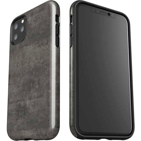 Dark Iron Grey Concrete iPhone 11 Pro Max Impact Case