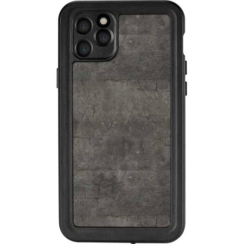 Dark Iron Grey Concrete iPhone 11 Pro Max Waterproof Case