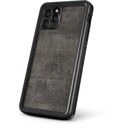 Dark Iron Grey Concrete iPhone 11 Pro Max Waterproof Case