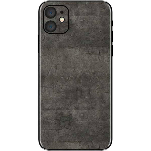 Dark Iron Grey Concrete iPhone 11 Skin