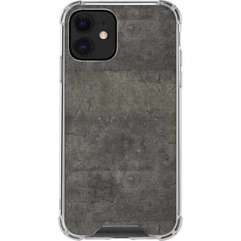 Dark Iron Grey Concrete iPhone 12 Clear Case