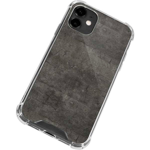 Dark Iron Grey Concrete iPhone 12 Clear Case