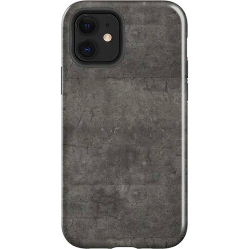 Dark Iron Grey Concrete iPhone 12 Impact Case