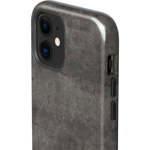 Dark Iron Grey Concrete iPhone 12 Impact Case
