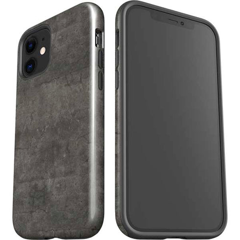 Dark Iron Grey Concrete iPhone 12 Impact Case