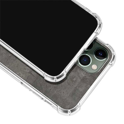 Dark Iron Grey Concrete iPhone 12 Pro Clear Case