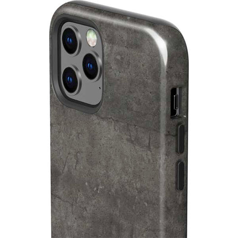 Dark Iron Grey Concrete iPhone 12 Pro Impact Case