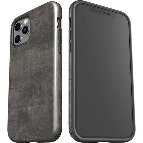 Dark Iron Grey Concrete iPhone 12 Pro Impact Case