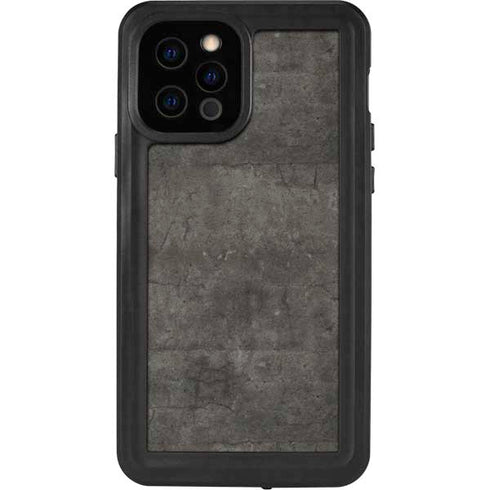 Dark Iron Grey Concrete iPhone 12 Pro Waterproof Case