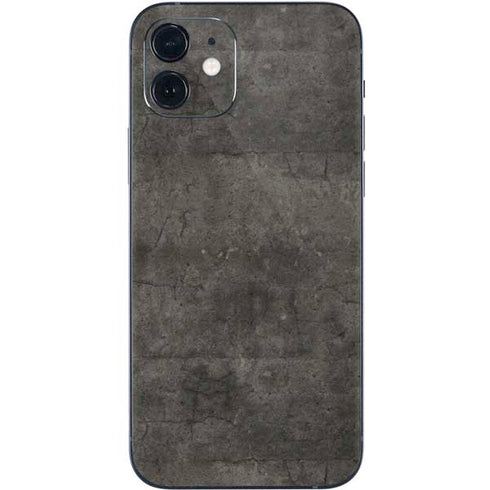 Dark Iron Grey Concrete iPhone 12 Skin