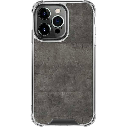 Dark Iron Grey Concrete iPhone 13 Pro Clear Case