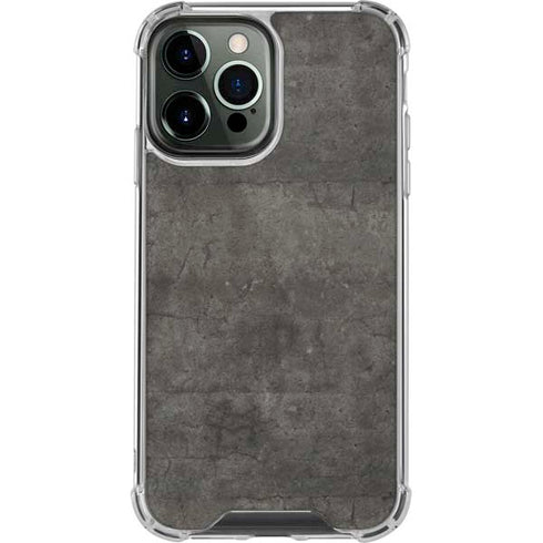 Dark Iron Grey Concrete iPhone 13 Pro Max Clear Case