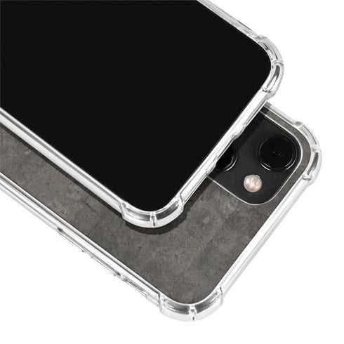 Dark Iron Grey Concrete iPhone 14 Clear Case
