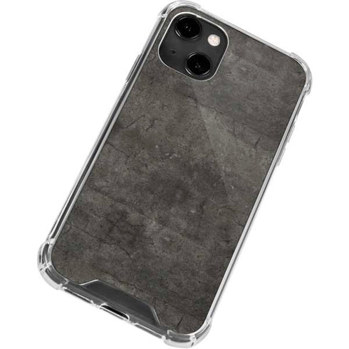 Dark Iron Grey Concrete iPhone 14 Clear Case