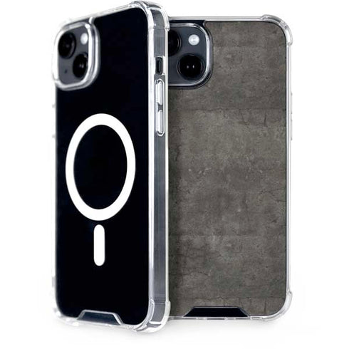 Dark Iron Grey Concrete iPhone 14 Plus MagSafe Case