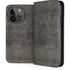 Dark Iron Grey Concrete iPhone 14 Pro Folio Case