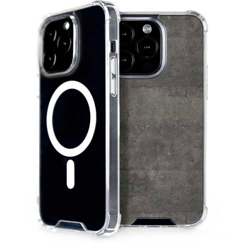 Dark Iron Grey Concrete iPhone 14 Pro MagSafe Case