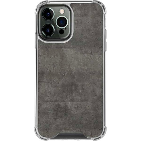 Dark Iron Grey Concrete iPhone 14 Pro Max Clear Case