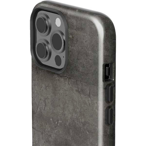 Dark Iron Grey Concrete iPhone 15 Pro Max Impact Case