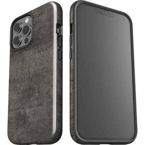 Dark Iron Grey Concrete iPhone 15 Pro Max Impact Case