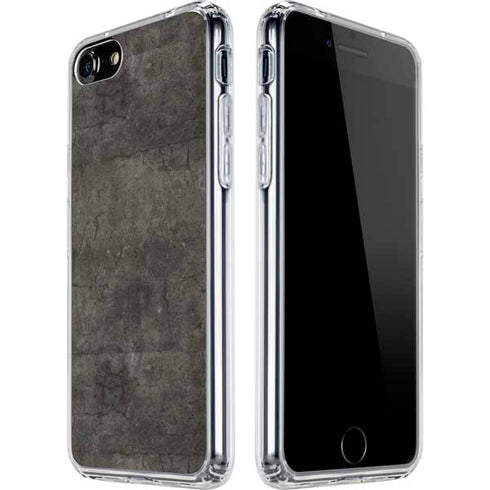 Dark Iron Grey Concrete iPhone SE (2nd & 3rd Gen) Clear Case