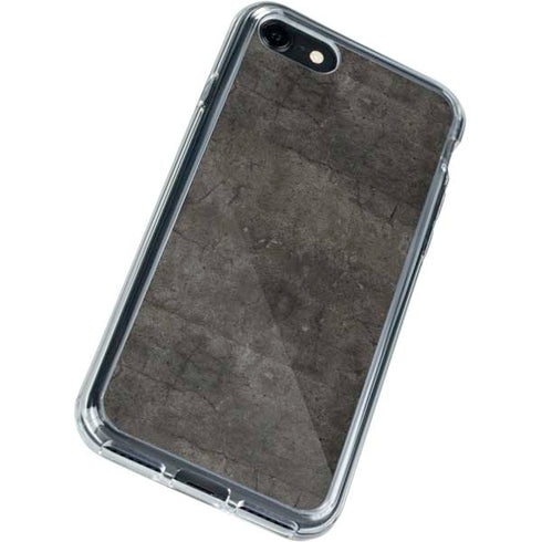 Dark Iron Grey Concrete iPhone SE (2nd & 3rd Gen) Clear Case