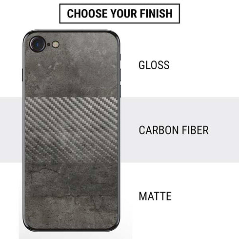 Dark Iron Grey Concrete iPhone SE (2nd & 3rd Gen) Skin