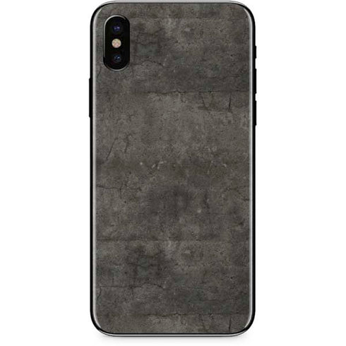 Dark Iron Grey Concrete iPhone X Skin