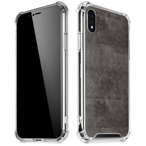 Dark Iron Grey Concrete iPhone XR Clear Case