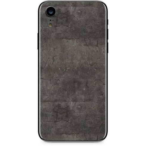 Dark Iron Grey Concrete iPhone XR Skin
