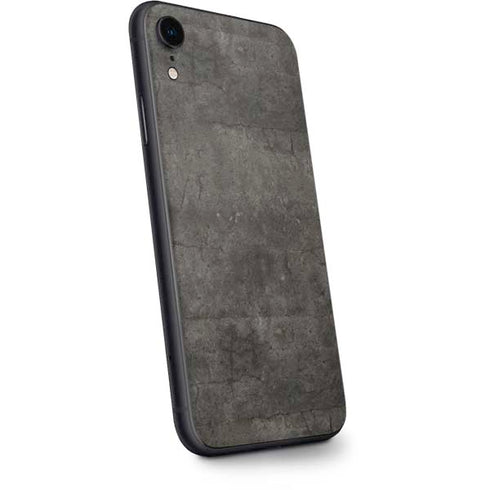 Dark Iron Grey Concrete iPhone XR Skin