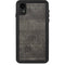 Dark Iron Grey Concrete iPhone XR Waterproof Case