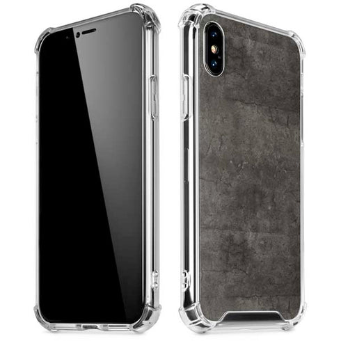 Dark Iron Grey Concrete iPhone XS Max Clear Case
