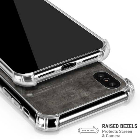 Dark Iron Grey Concrete iPhone XS Max Clear Case