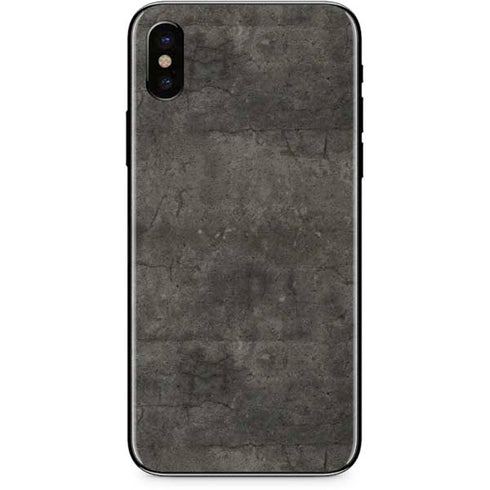 Dark Iron Grey Concrete iPhone XS Skin