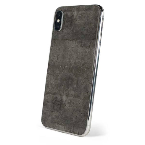 Dark Iron Grey Concrete iPhone XS Skin