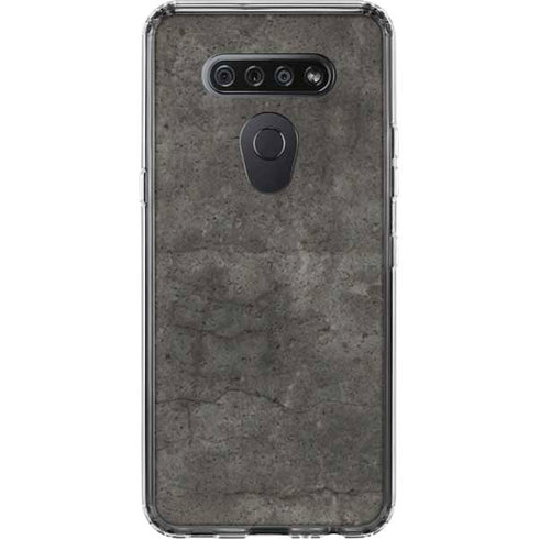 Dark Iron Grey Concrete LG K51/Q51 Clear Case