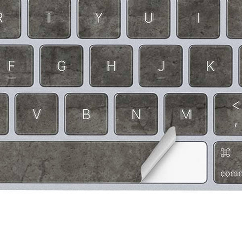 Dark Iron Grey Concrete Magic Keyboard Skin