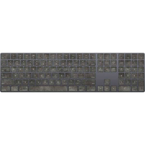 Dark Iron Grey Concrete Magic Keyboard with Numeric Keypad Skin
